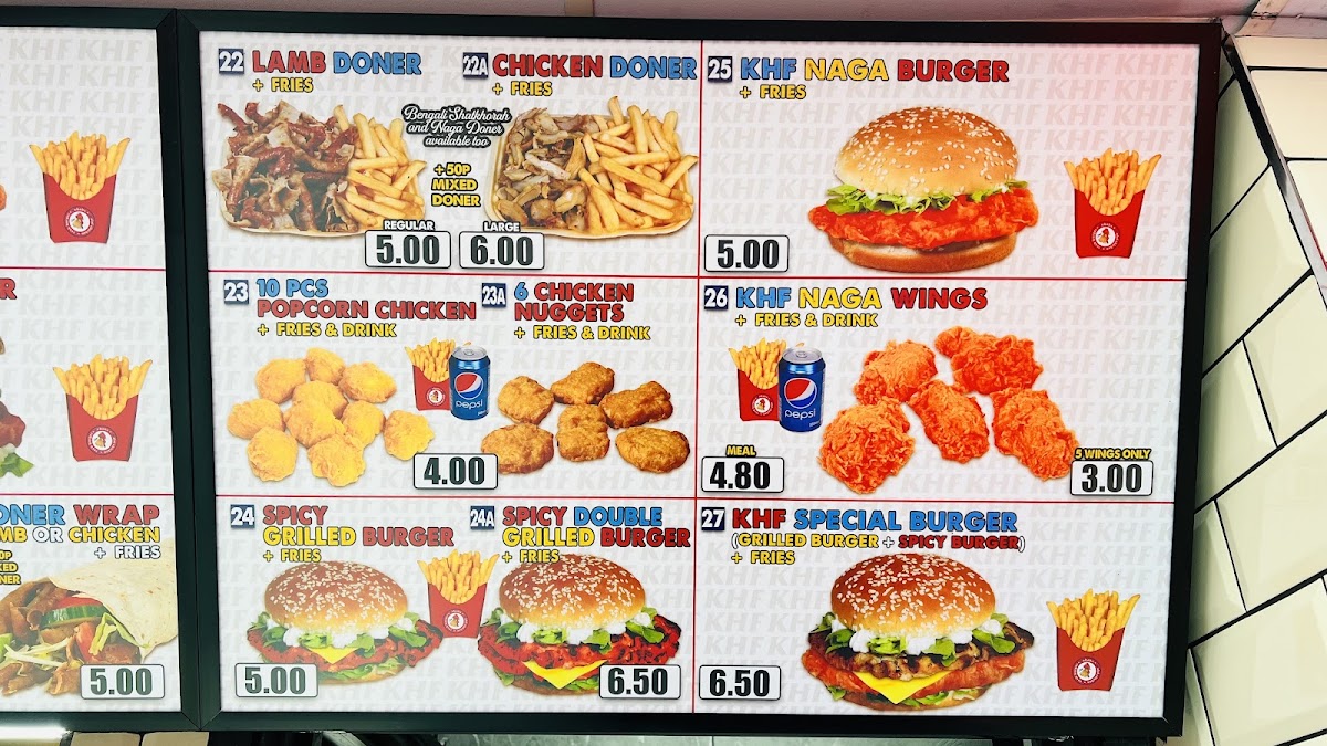 KHF Stepney Menu - Image 1